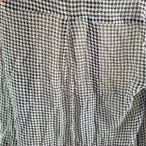 BROOKS BROTHERS Shirt Womens Small Relaxed Houndstooth Blouse Chiffon New - Picture 5 of 16
